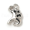 Brass Micro Pave Cubic Zirconia Charms KK-I276-42P-1