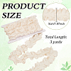 MAYJOYDIY US 3 Yards Cotton Flower Embroidery Pleated Lace Ribbon OCOR-MA0001-14A-2
