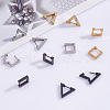 ANATTASOUL 12Pcs 6 Style Titanium Steel Hoop Earrings for Women EJEW-AN0004-42-7