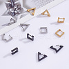 ANATTASOUL 12Pcs 6 Style Stainless Steel Hoop Earrings for Women EJEW-AN0004-42-7