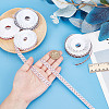HOBBIESAY 4 Rolls 4 Styles Sport Ball Theme Polyester Printed Grosgrain Ribbon OCOR-HY0001-19-3