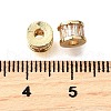 Column Brass Micro Pave Cubic Zirconia Spacer Beads KK-L230-06G-2