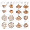  DIY Filigree Wood Dangle Earring Making Kit DIY-TA0009-68-9