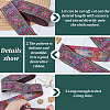 Ethnic Style Polyester Jacquard Flower Ribbons SRIB-WH0011-263B-5