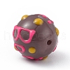 Opaque Painted Glass Beads GLAA-B001-01G-3