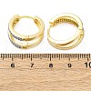 Brass Micro Pave Clear Cubic Zirconia Hoop Earrings EJEW-H158-15GP-5