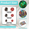 96Pcs 24 Styles Luminous Handmade Gold Sand Lampwork Beads LAMP-TA0001-05-3