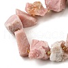 Raw Rough Natural Pink Opal Beads Strands G-Z087-B21-4