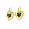Brass Micro Pave Cubic Zirconia Pendants KK-U067-09G-2