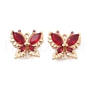 Brass Glass Connector Charms X-KK-B125-08G-04-1