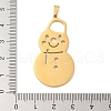 Christmas Theme 304 Stainless Steel Pendants STAS-Q005-01G-04-3