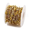 Brass Heart Link Chains KK-D368-03G-C-3