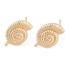 Ocean Style Brass Stud Earring Findings KK-N256-09A-G-1