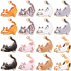 SUNNYCLUE 32Pcs 8 Colors Rack Plating Alloy Enamel Pendants FIND-SC0012-08-1