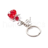 Glass & Tibetan Style Alloy Keychain KEYC-MZ00037-05-4