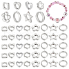   160Pcs 8 Styles 2-Hole CCB Plastic Beads Frame FIND-PH0020-76P-1