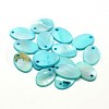 Dyed Freshwater Shell Flat Oval Charms SHEL-M002-03C-1