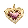 Brass Micro Pave Cubic Zirconia Pendants KK-K401-03G-01-1