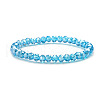 Fashionable Faceted Rondelle Glass Beads Stretch Bracelets for Women Girls Gift TQ6391-6-1