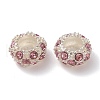 (Defective Closeout Sale: Yellowing) Alloy Rhinestone European Beads CPDL-XCP0001-01-2