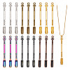  18Pcs 6 Colors Zinc Alloy Snuff Spoon AJEW-NB0006-13-8