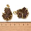 Electroplated Natural Druzy Agate Pendants G-K338-45G-03-3