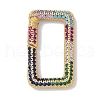 Rack Plating Brass Micro Pave Cubic Zirconia Twister Clasps KK-NH0002-16G-02-1
