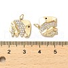 Brass Micro Pave Cubic Zirconia Pendants KK-K355-40G-3