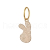 Rabbit Alloy Enamel Shoe Pendant Decoraiton HJEW-JM00965-3