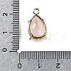 Natural Rose Quartz Faceted Pendants G-M431-16G-02-3
