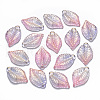 Two Tone Transparent Spray Painted Glass Pendants GLAA-T016-18A-1