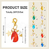 Glass Teardrop Pendants HJEW-TAC0054-13