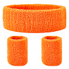 Polyester Elbow Sleeves and Headband AJEW-WH20010-49C-1