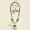Bohemian Style Acrylic Flat Round Beaded & Pendant Necklaces & Dangle Earrings Sets FS-WG4AC26-01-2