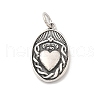 925 Sterling Silver Pendants STER-R008-04AS-06-1