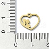 304 Stainless Steel Charms STAS-C097-38D-G-3