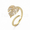 Brass Micro Pave Clear Cubic Zirconia Cuff Rings X-RJEW-Q164-014-NF-3