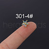 Flower 316L Surgical Stainless Steel Micro Pave Cubic Zirconia Cartilage Earrings WGAF33A-04-1