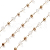 Handmade Brass & Glass Bead Chains CHC-L051-03KCG-01-1