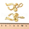 Bowknot 304 Stainless Steel Plstic Imitation Pearl Hoop Earrings for Women EJEW-U068-03G-5