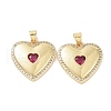 Brass Micro Pave Cubic Zirconia Pendants ZIRC-I063-22G-2