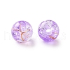 Transparent Crackle Acrylic Beads DACR-D300-01G-8mm-2