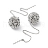 Brass Wire Ball Stud Earrings EJEW-G357-01P-2