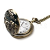 Alloy Glass Pendant Pocket Necklace WACH-S002-01AB-1