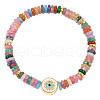 Bohemian Style Natural Yellow Agate & Aquamarine Green Onyx Agate & Amethyst & Lapis Lazuli & Carnelian Beads Stretch Braclets UV9826-5
