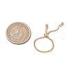 Adjustable Twisted Brass Curb Chains Finger Rings for Women RJEW-JR00865-4