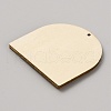 Single Face Printed Heart Wood Pendants WOOD-CJC0011-07G-2