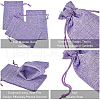 30Pack 6 Color Burlap Bags with Drawstring Gift Bags Jewelry Pouch for Wedding Party and DIY Craft ABAG-BC0001-01-5