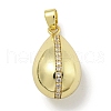 Rack Plating Brass Micro Pave Clear Cubic Zirconia Pendants KK-E114-02G-02-1