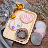   6Pcs 3 Colors Oval Resin Palette MRMJ-PH0001-60-3